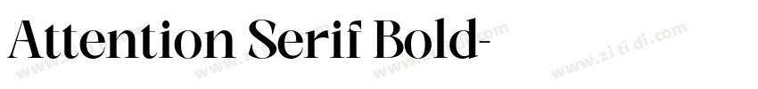 Attention Serif Bold字体转换